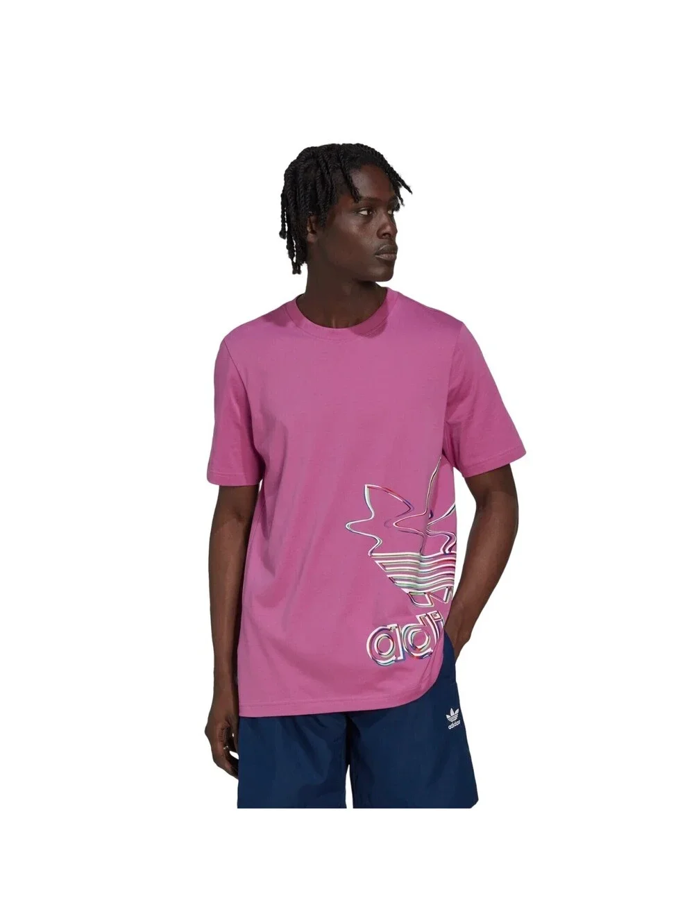 NEW Adidas Hyperreal Semi Pulse Lilac Short Sleeve T-Shirt Large